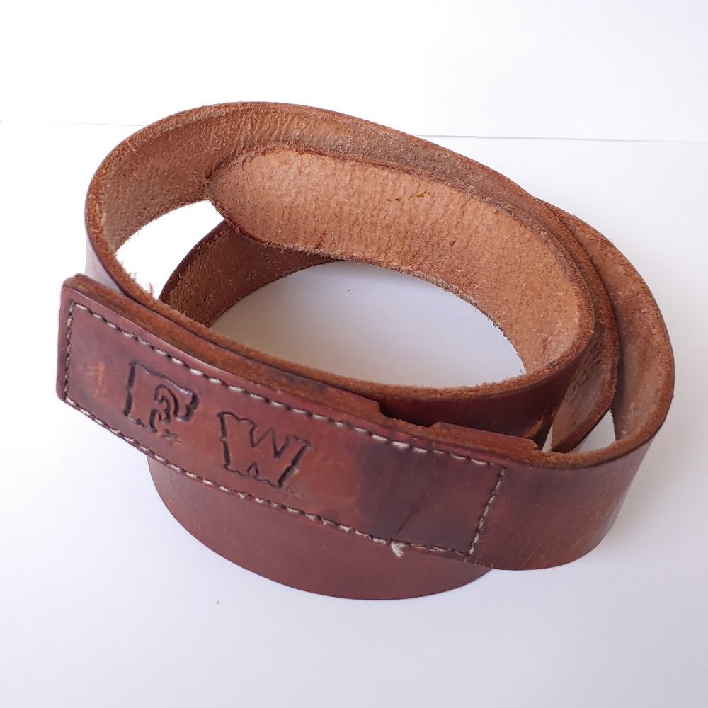 Vintage Hand Tooled Leather Belt